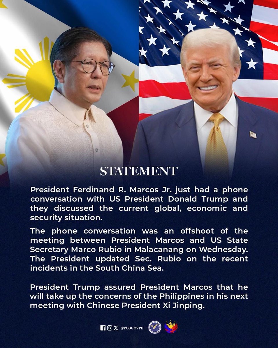 Trump Vows to Address Philippines' South China Sea Concerns with China's Xi Jinping
