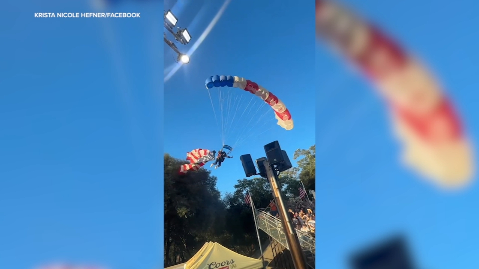 Skydiver unhurt after flag snags tree at Folsom Rodeo, plans immediate return