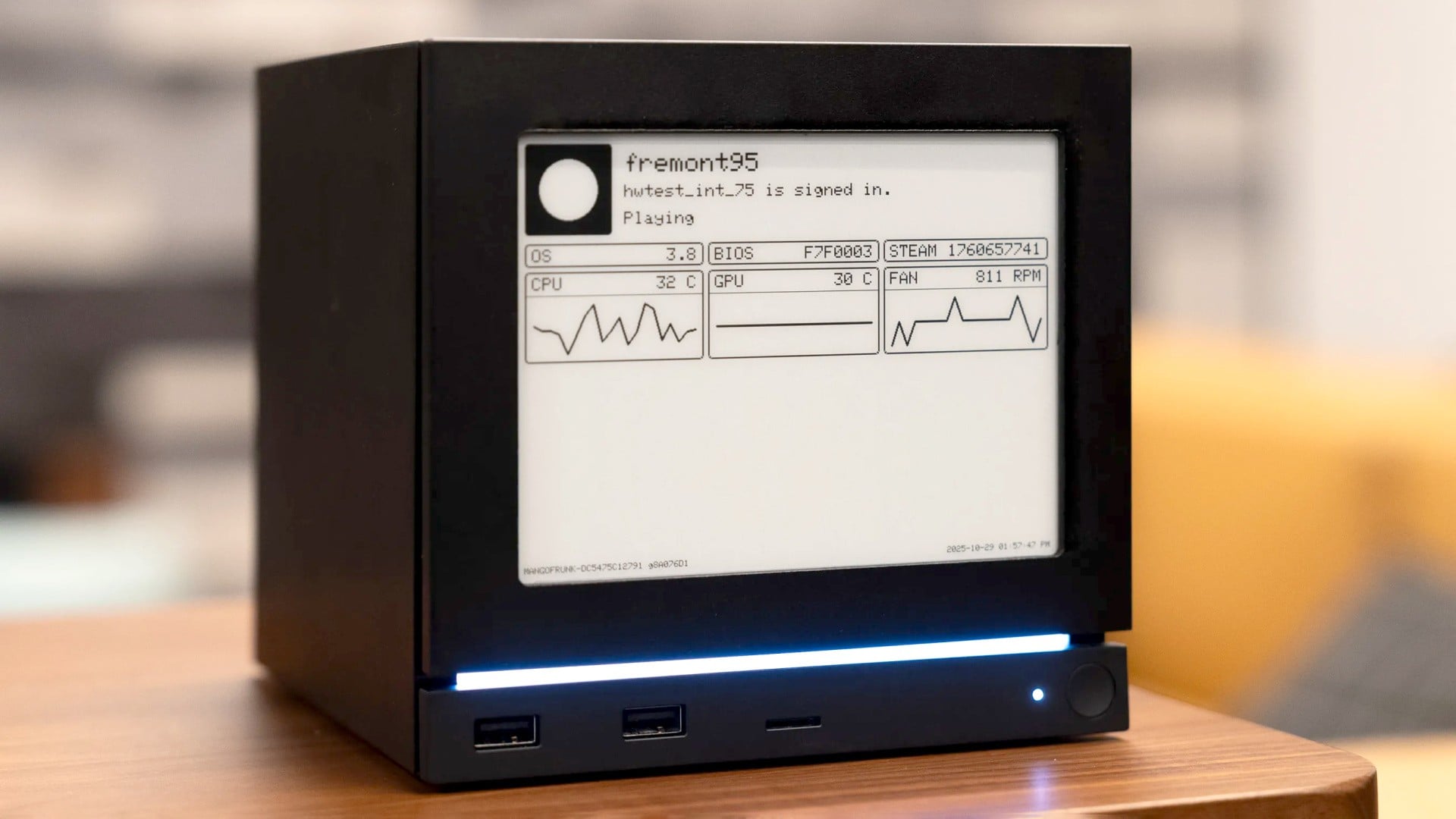 Valve Open-Sources Inkterface E-Ink Faceplate for Steam Machines, Enabling DIY Builds