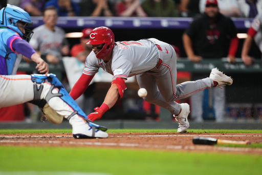 Spencer Steer Hits Two Homers, Including Inside-the-Park Shot, as Reds Top Rockies 7-2