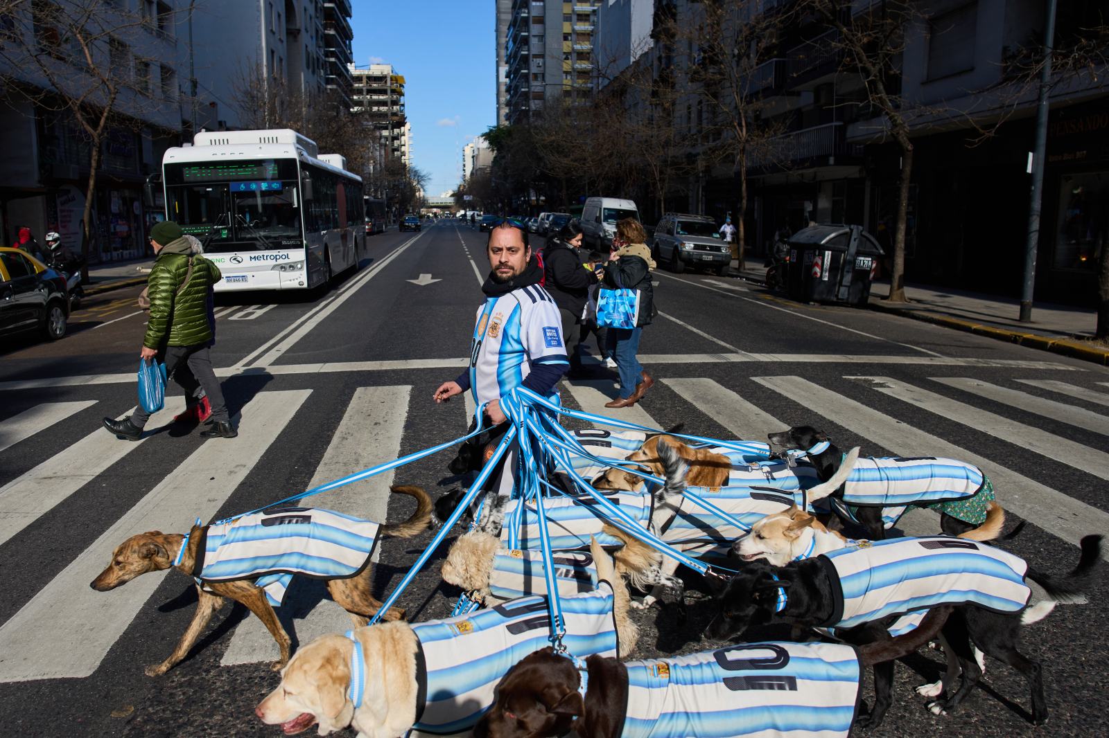 Rodrigo Abd's Extraordinary Photo Reflects Argentina's World Cup Passion Through a Dog Walker