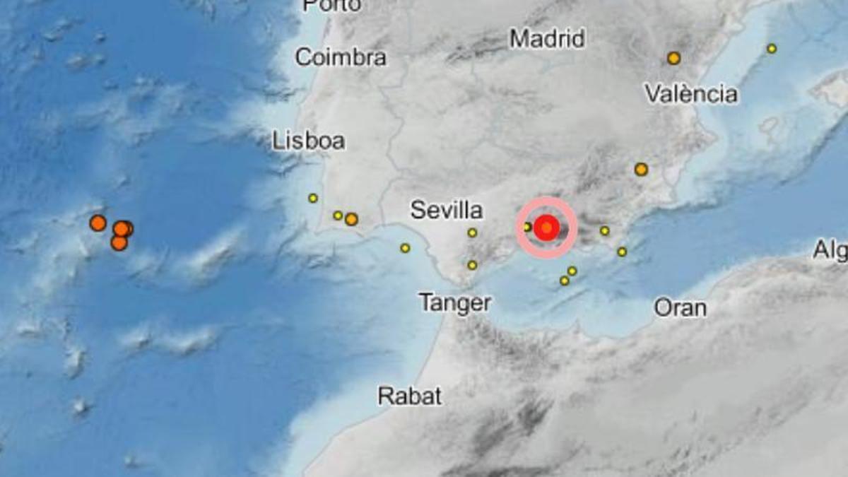 Granada Metropolitan Area Experiences 3.6 Magnitude Earthquake at 13:39, 10 Kilometers Deep.