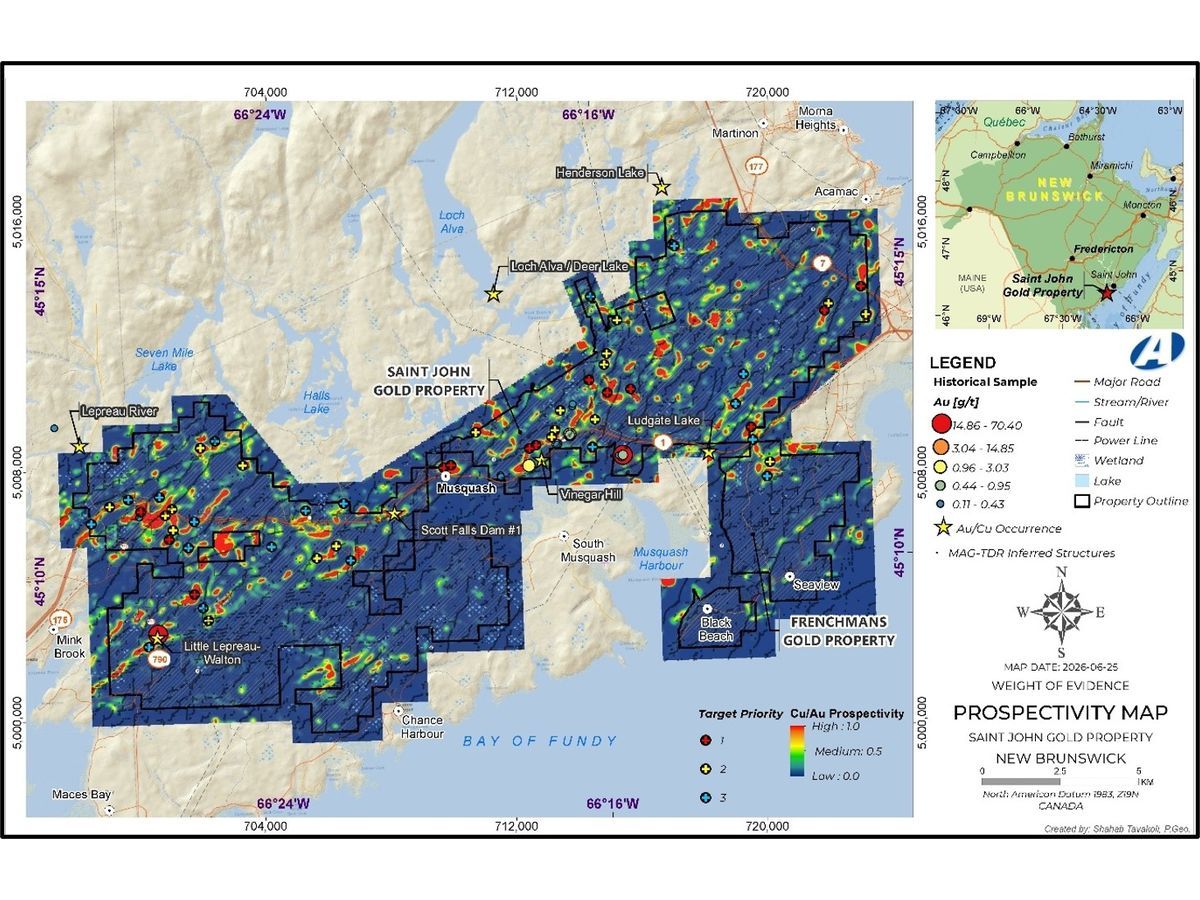 A.I.S. Resources Identifies High-Priority Drill Targets in New Brunswick After Comprehensive Mapping