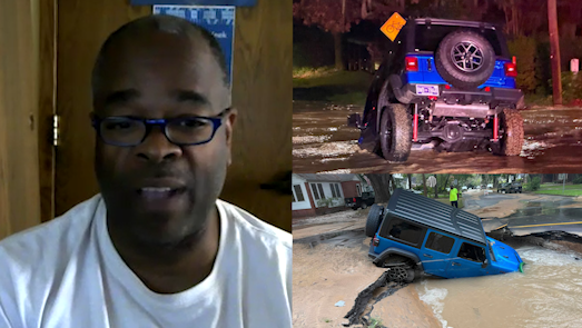 Driver Escapes Jeep After Savannah Sinkhole Collapse Caused by Water Main Break