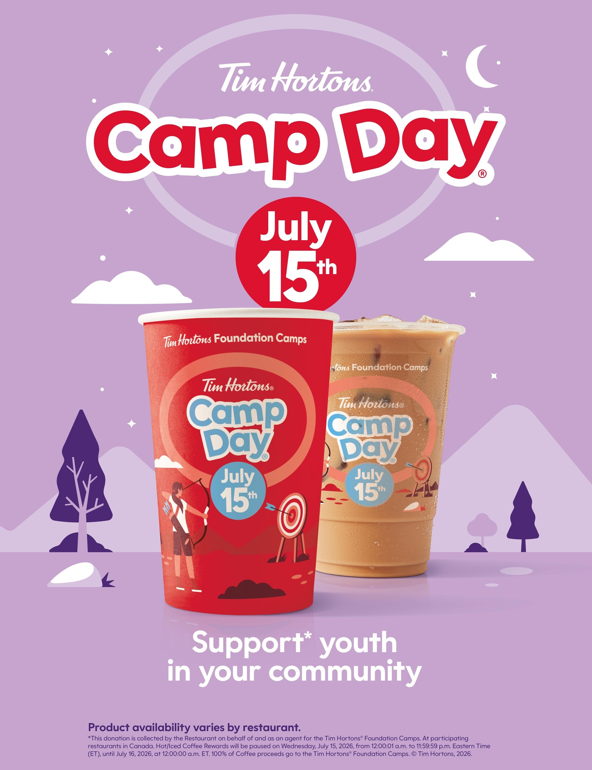 Tim Hortons Camp Day Returns July 15, Donating All Coffee Proceeds to Youth Camps