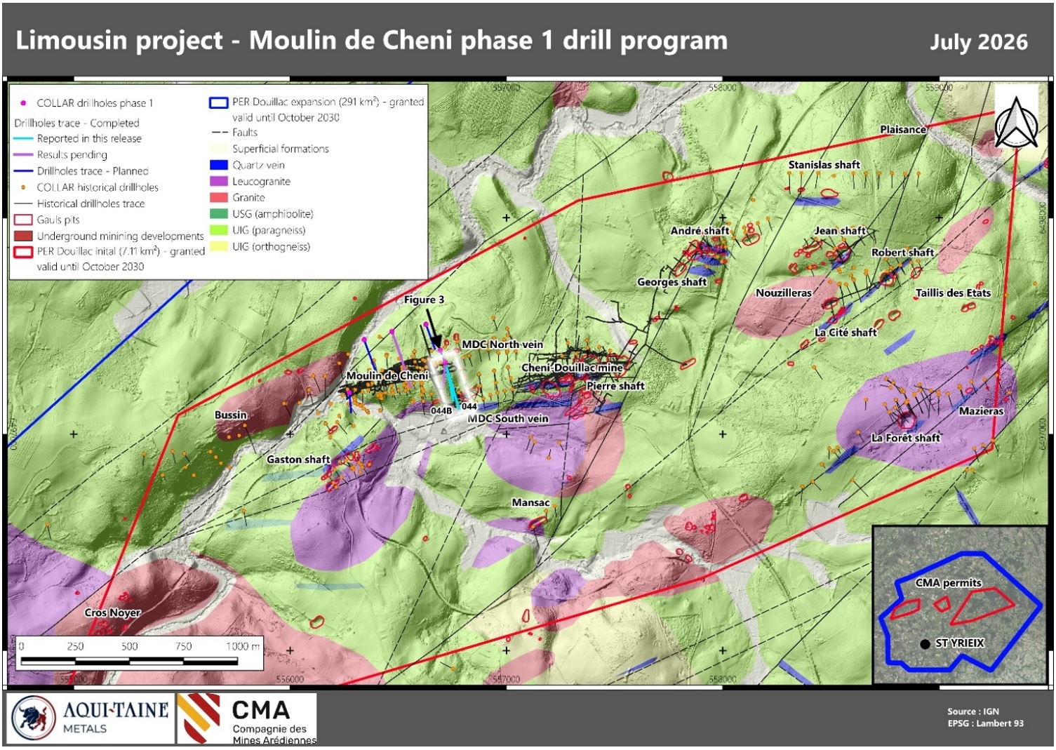 Aquitaine Metals Reports Significant High-Grade Gold and Tungsten Discovery in French Drill Program
