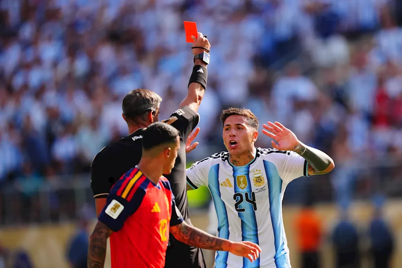 Enzo Fernández Red Card Sends Argentina, Spain to Tense World Cup Final Extra Time
