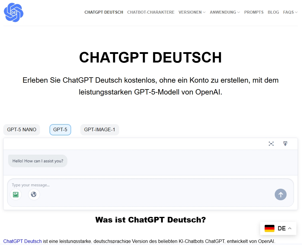 ChatGPTDeutsch.info Boosts German AI Platform with No-Registration Browser Access, New Features
