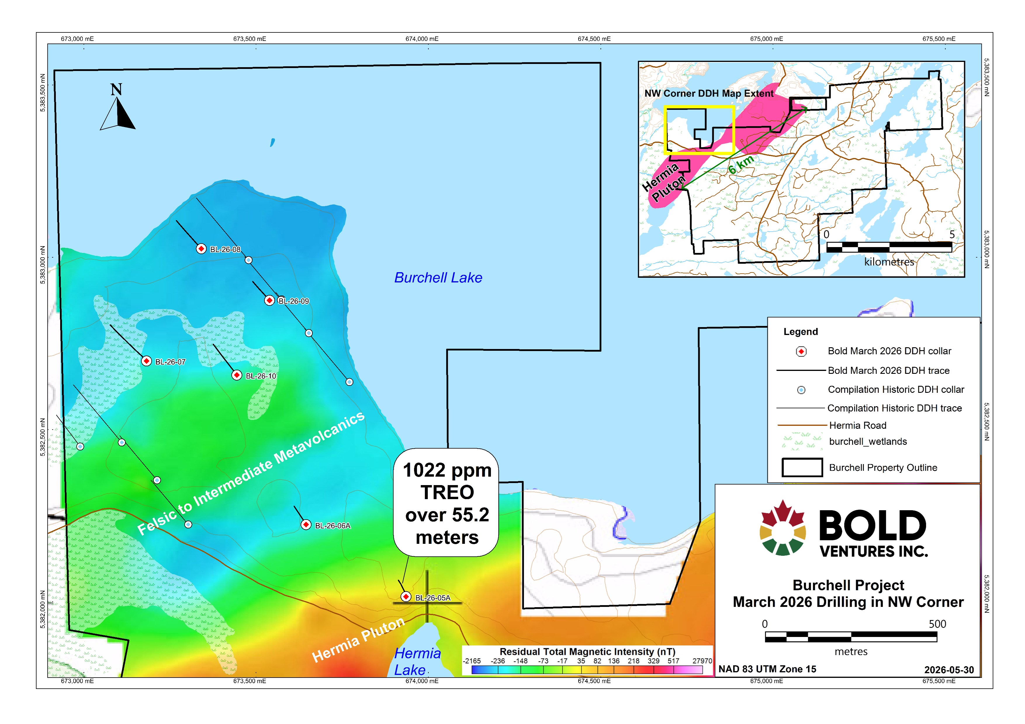 Bold Ventures Discovers Widespread Rare Earth Element Anomalies at Burchell, Plans Next Phase