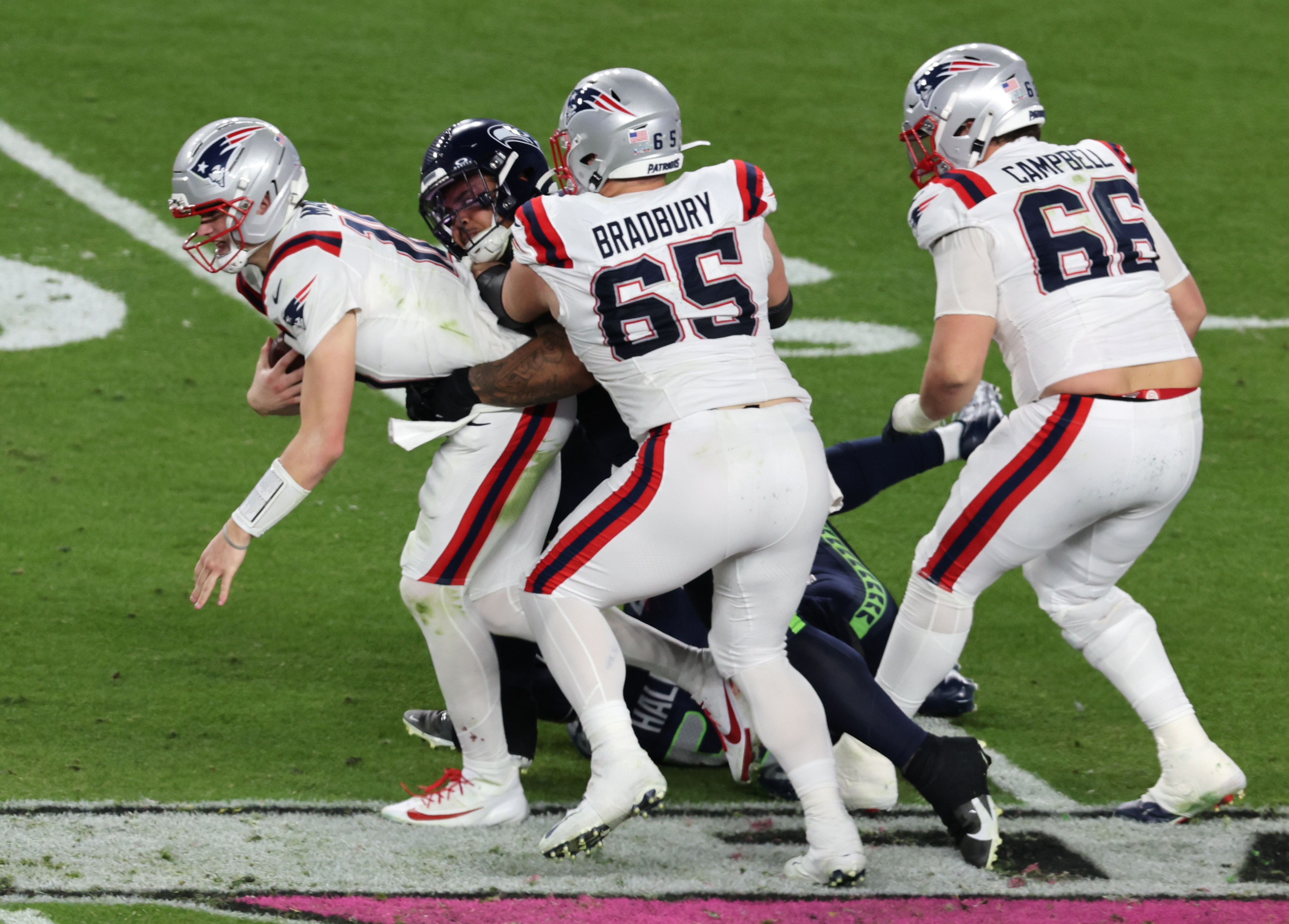 Patriots' Will Campbell Trains with Pro Bowl OTs; Mike Vrabel Notes Significant Growth