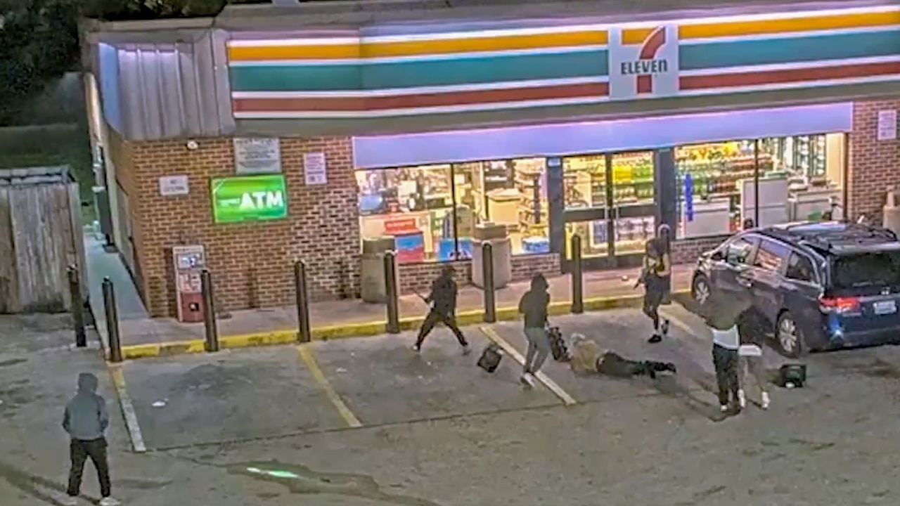 Baltimore Police Release CCTV Showing Six Suspects Brutally Attacking Elderly Man with Rifle