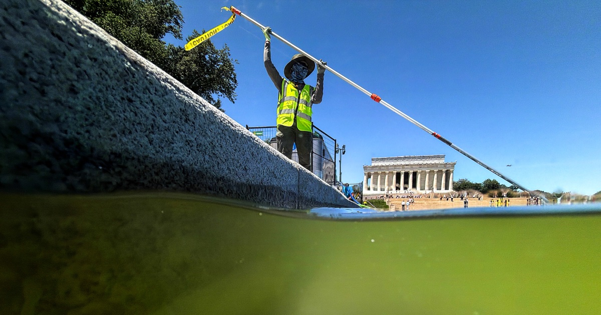 Interior Secretary Burgum confirms Lincoln Reflecting Pool algae cleared, defends renovation progress