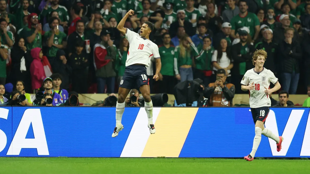 Jude Bellingham sets new England World Cup record for fastest consecutive goals against Mexico.