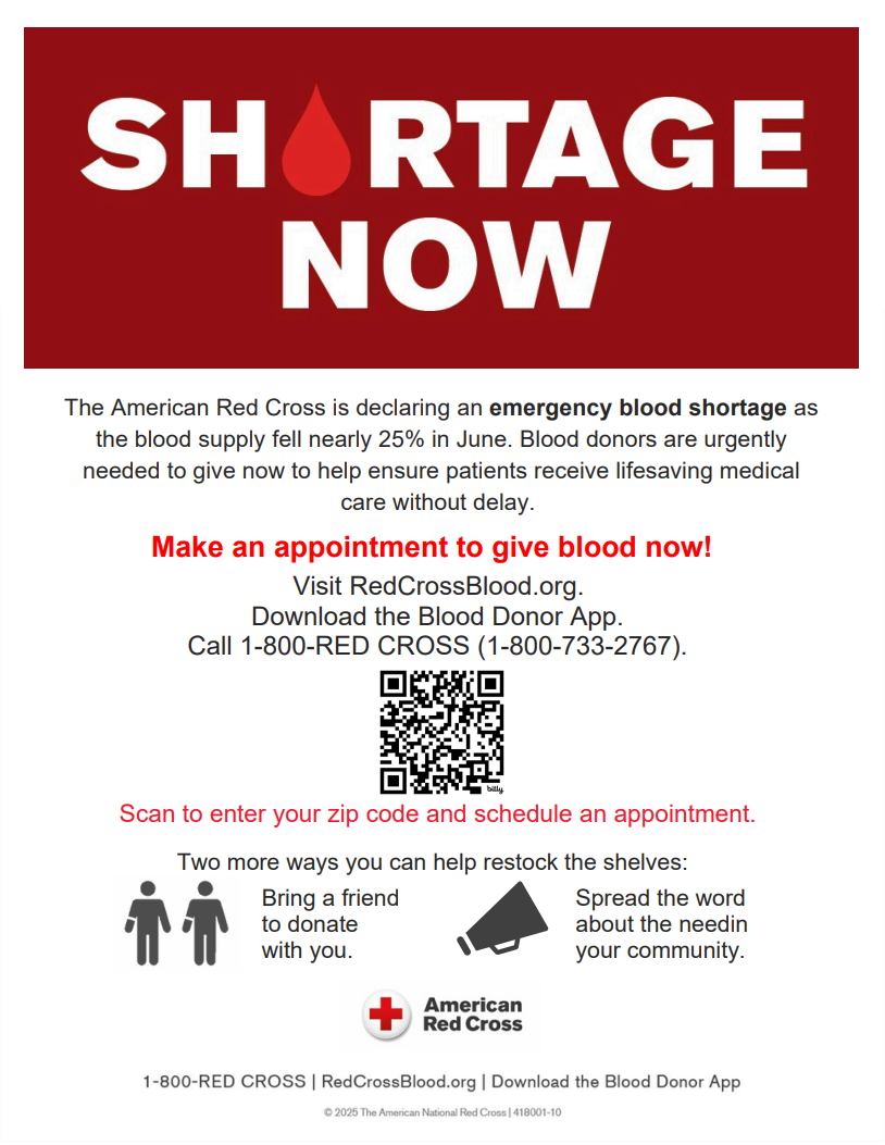 Red Cross Declares National Blood Crisis Amid Low Donations, Urges Public to Give Immediately