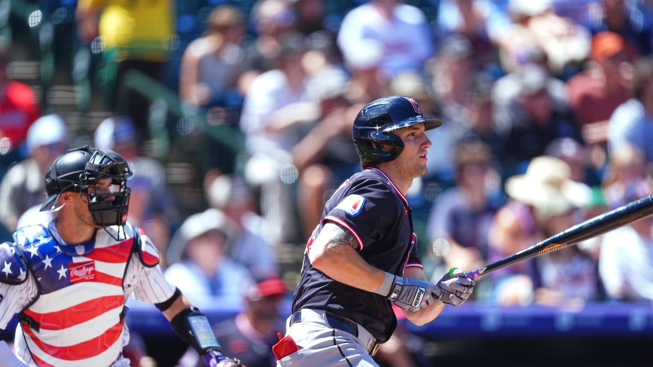 Chase DeLauter Hits Two Triples as Guardians Sweep Rockies in 7-2 Victory