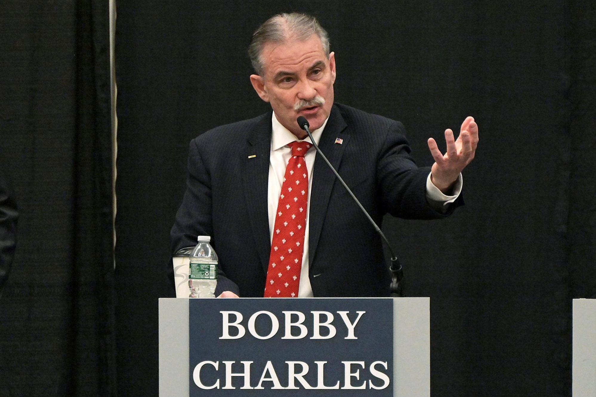 Republican nominee for Maine governor proposes deploying federal agents to polling places.