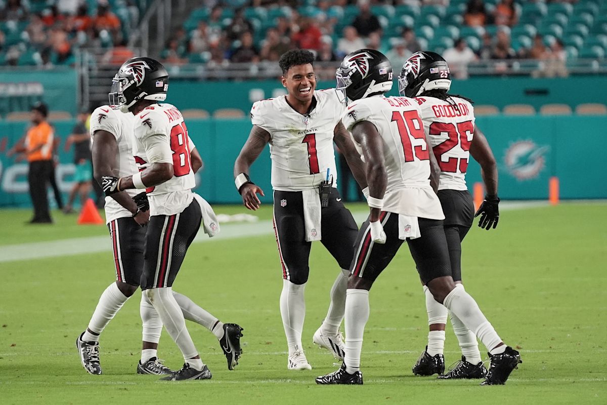 Tua Tagovailoa leads a touchdown drive and fumbles in Falcons preseason win over Dolphins