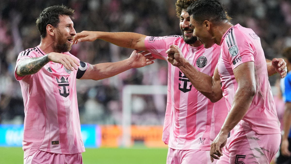 Lionel Messi scores four goals as Inter Miami routs Montreal 7-1.