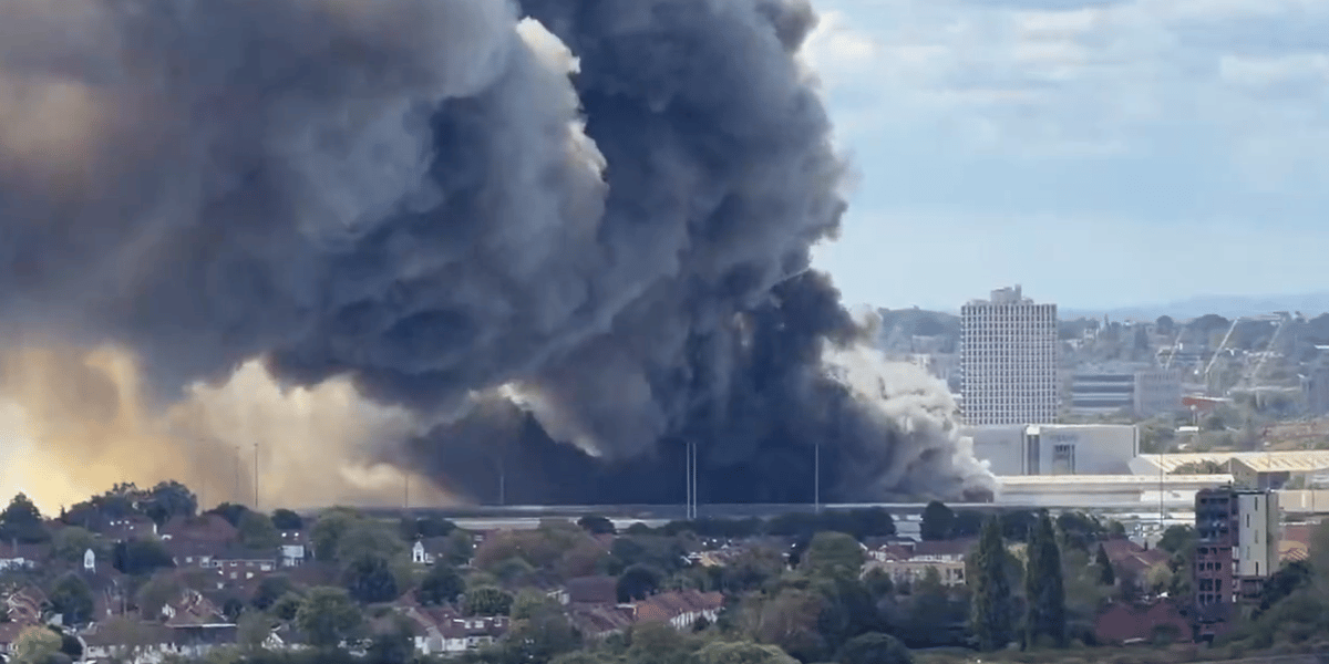 Massive waste site fire near Wembley disrupts London rail and Tube services