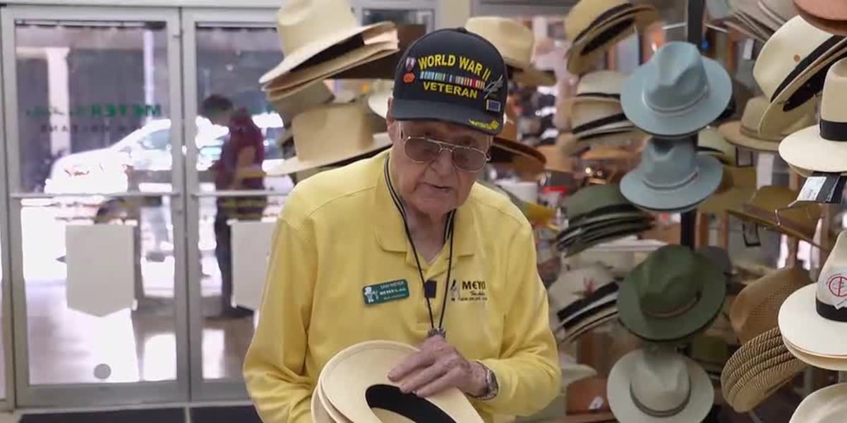 WWII Veteran Sam Meyer Celebrates 102nd Birthday at Historic Family Hat Shop