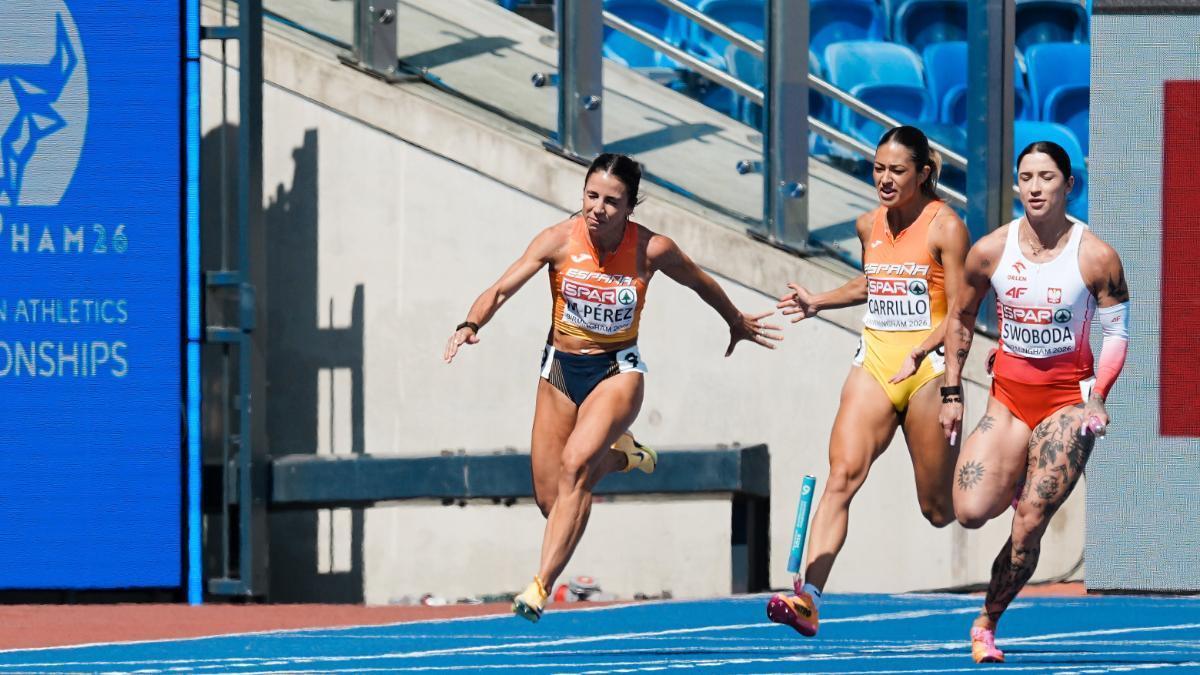 4x100 Relay Teams Eliminated After Baton Errors; Diame Excels, María Vicente Ranks Eighth