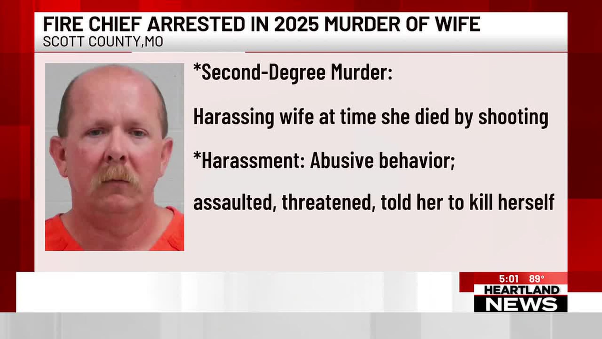Scott County Fire Chief Charged With Second-Degree Murder in Wife's 2025 Shooting Death