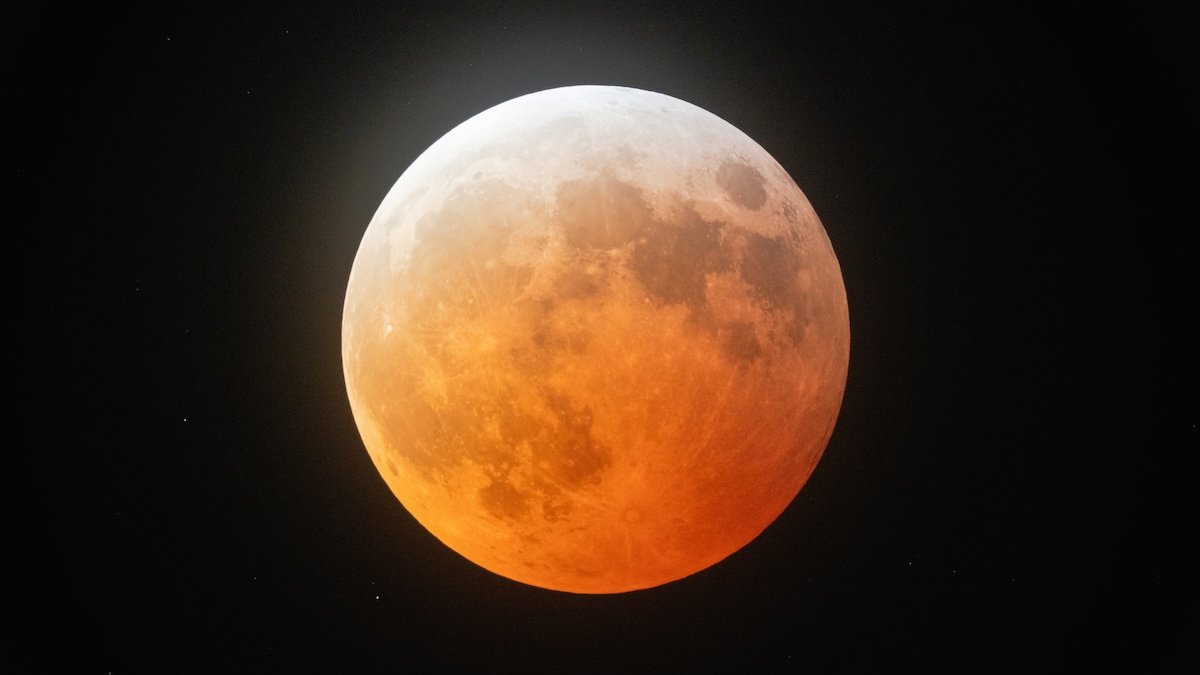 A near-total lunar eclipse will be visible across the Americas on Thursday night.