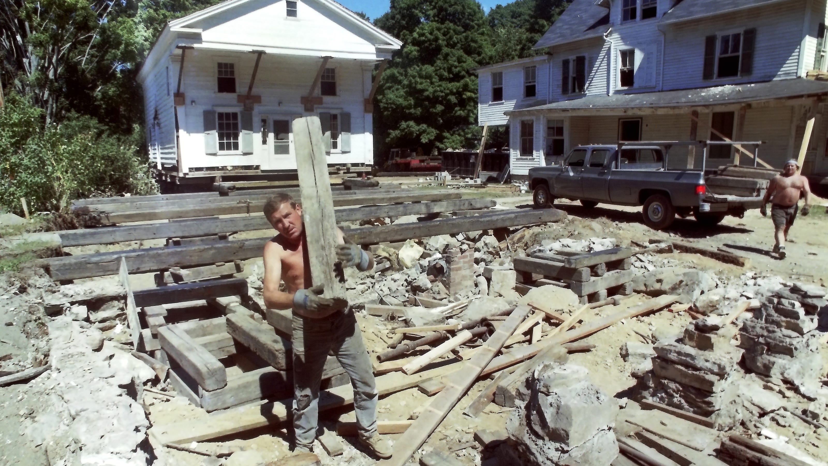 Archival Photos Document 1995 Move of Lobdell Annex to Final North Salem Site