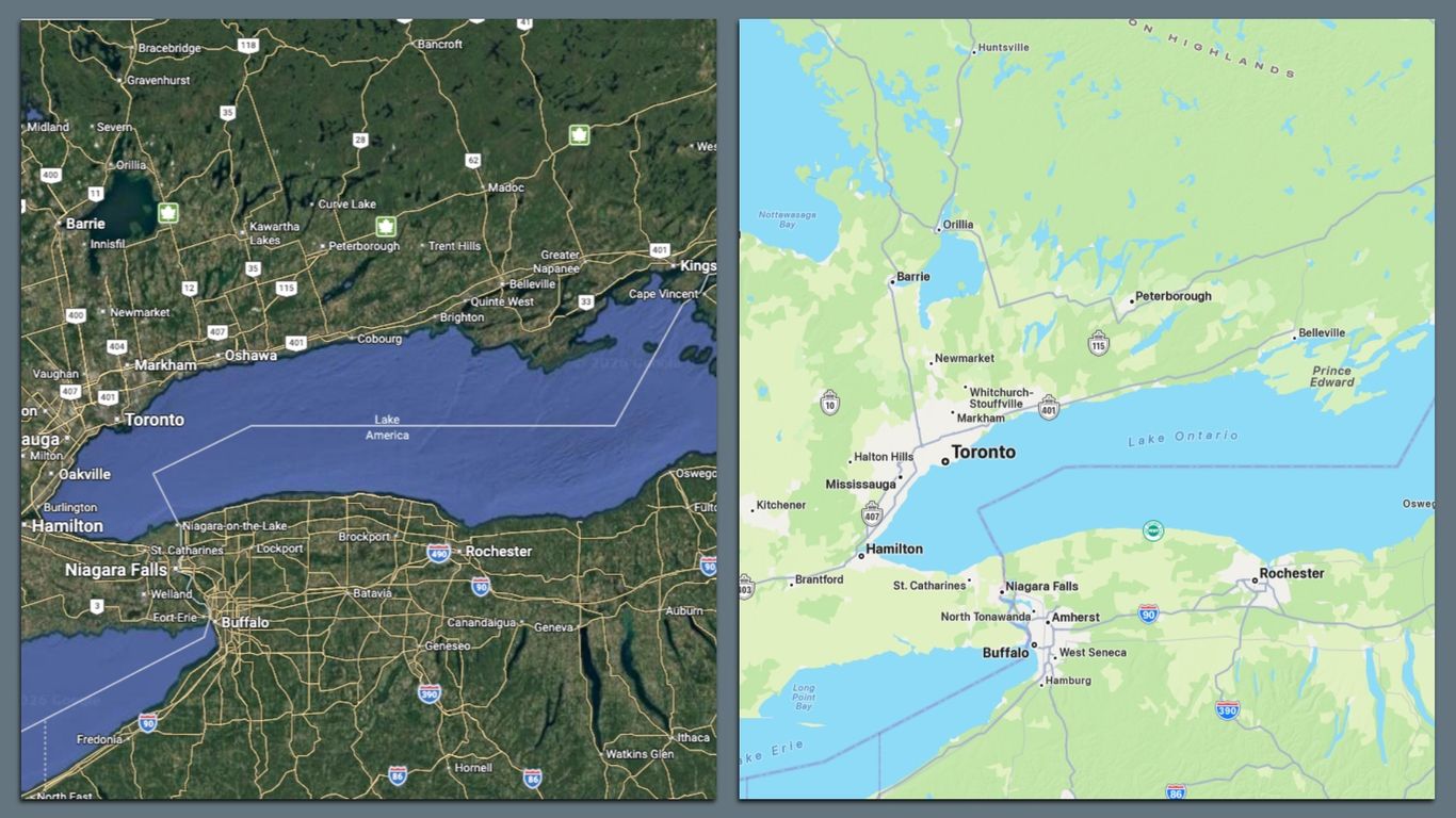 Google Maps updates to Lake America as tech companies split on compliance.