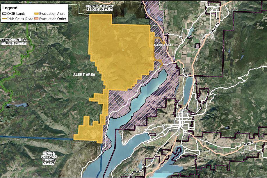 Bradley Creek Wildfire: Evacuation Orders Downgraded to Alerts for North Okanagan Properties
