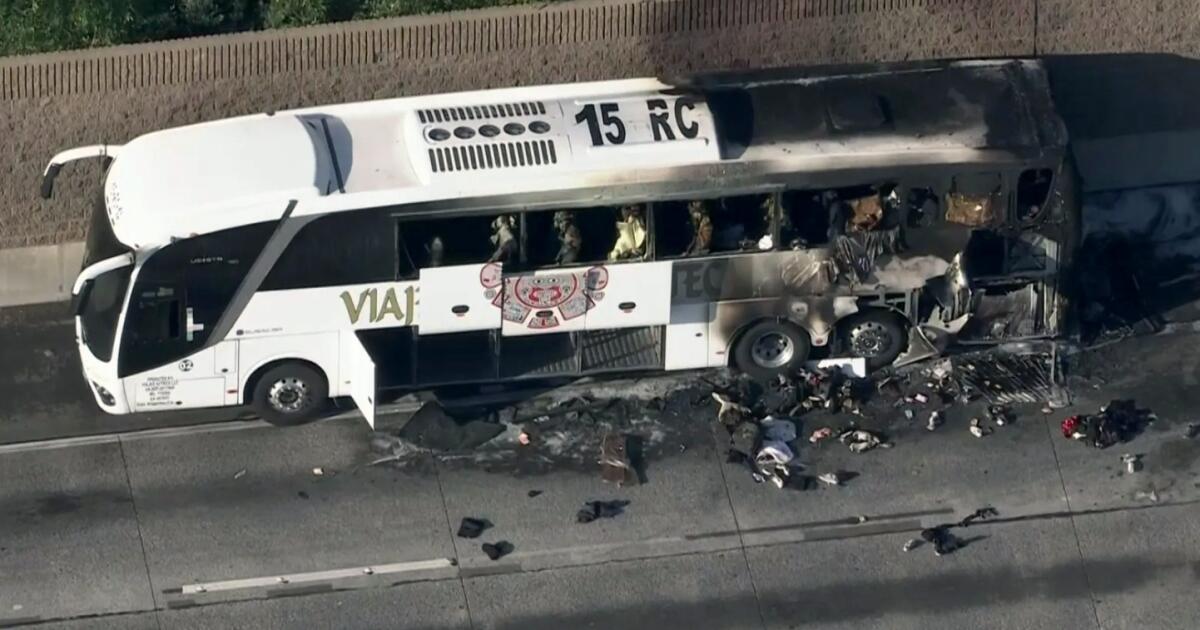 Fatal Tour Bus Fire Triggers Major Lane Closures on 60 Freeway
