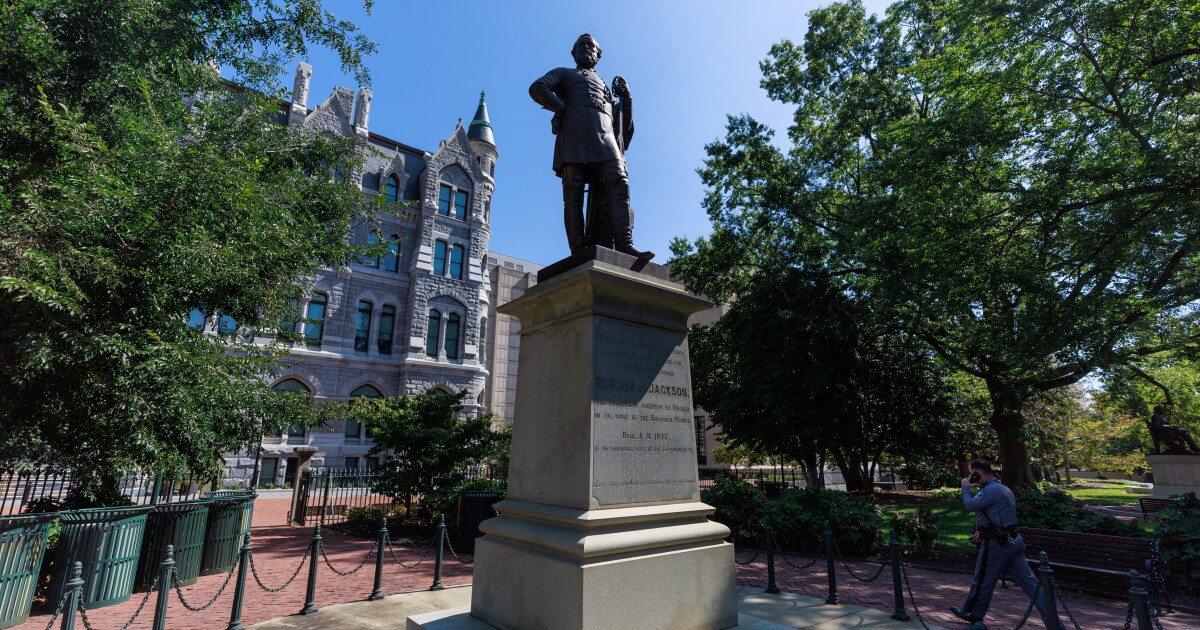 Virginia removes three historical Confederate statues from Capitol Square after lengthy debate.