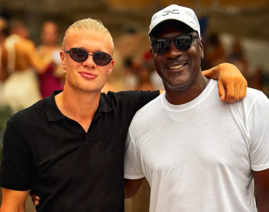 Norway's Erling Haaland Shares Viral Photo With Basketball Icon Michael Jordan Following Standout World Cup