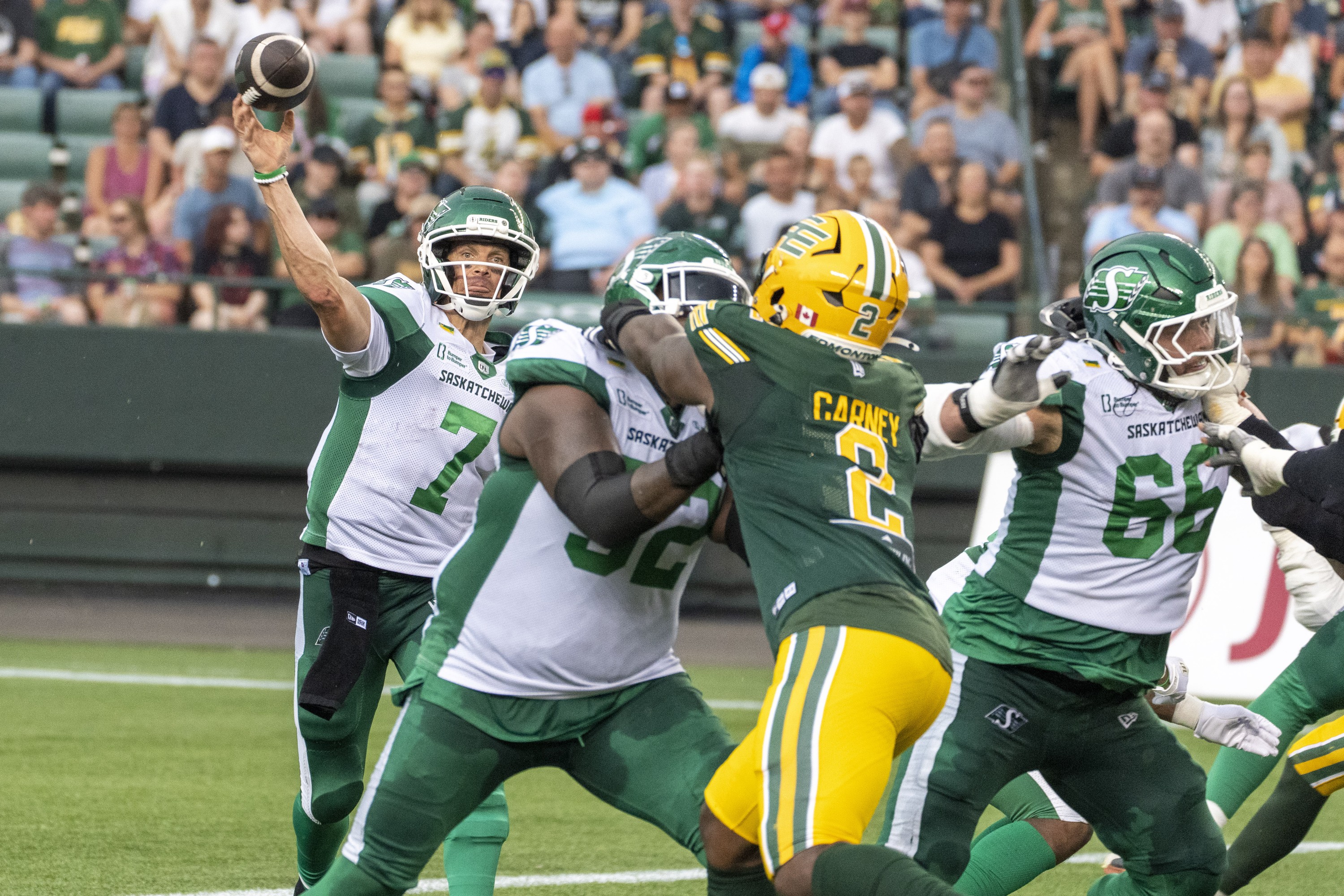 Saskatchewan Roughriders Avenge Last Week's Defeat, Beat Elks 28-26 to Climb Standings.