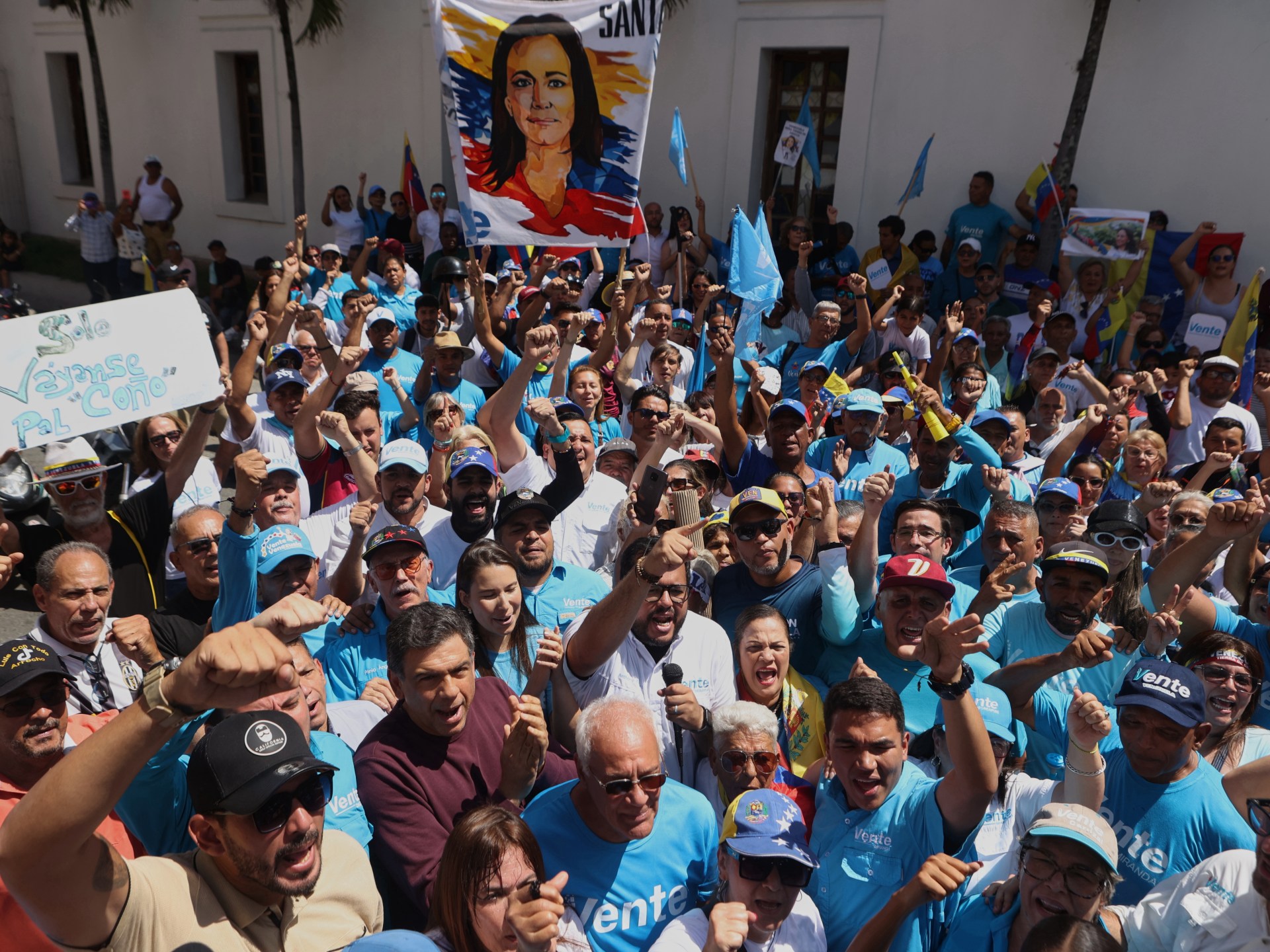 Venezuelans Rally Nationwide Demanding MarÃa Corina Machado's Return and Free Elections
