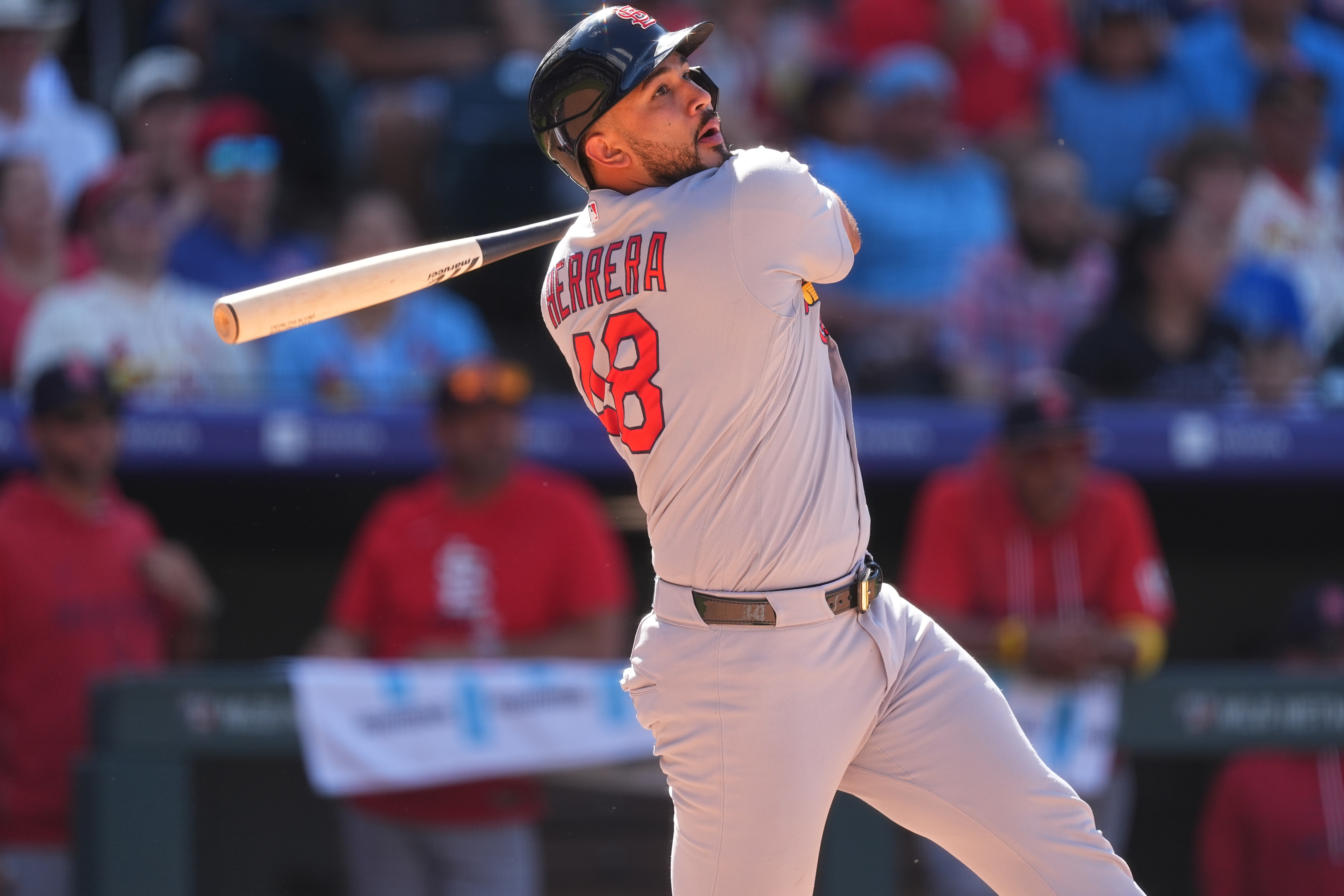 Herrera and Hjerpe Lead Cardinals to 10-8 Victory Over Rockies