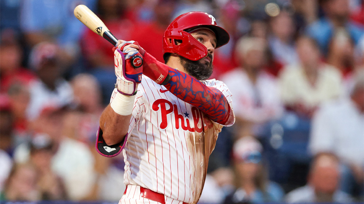 Kyle Schwarber hits his 43rd home run as Jesús Luzardo pitches a complete-game shutout to defeat the Braves.