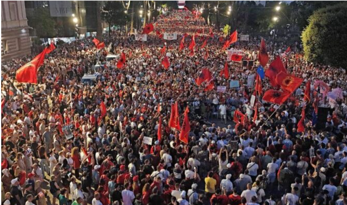 Tirana Anti-Government Protests Continue as Police Arrest Twelve Demonstrators Following Unrest