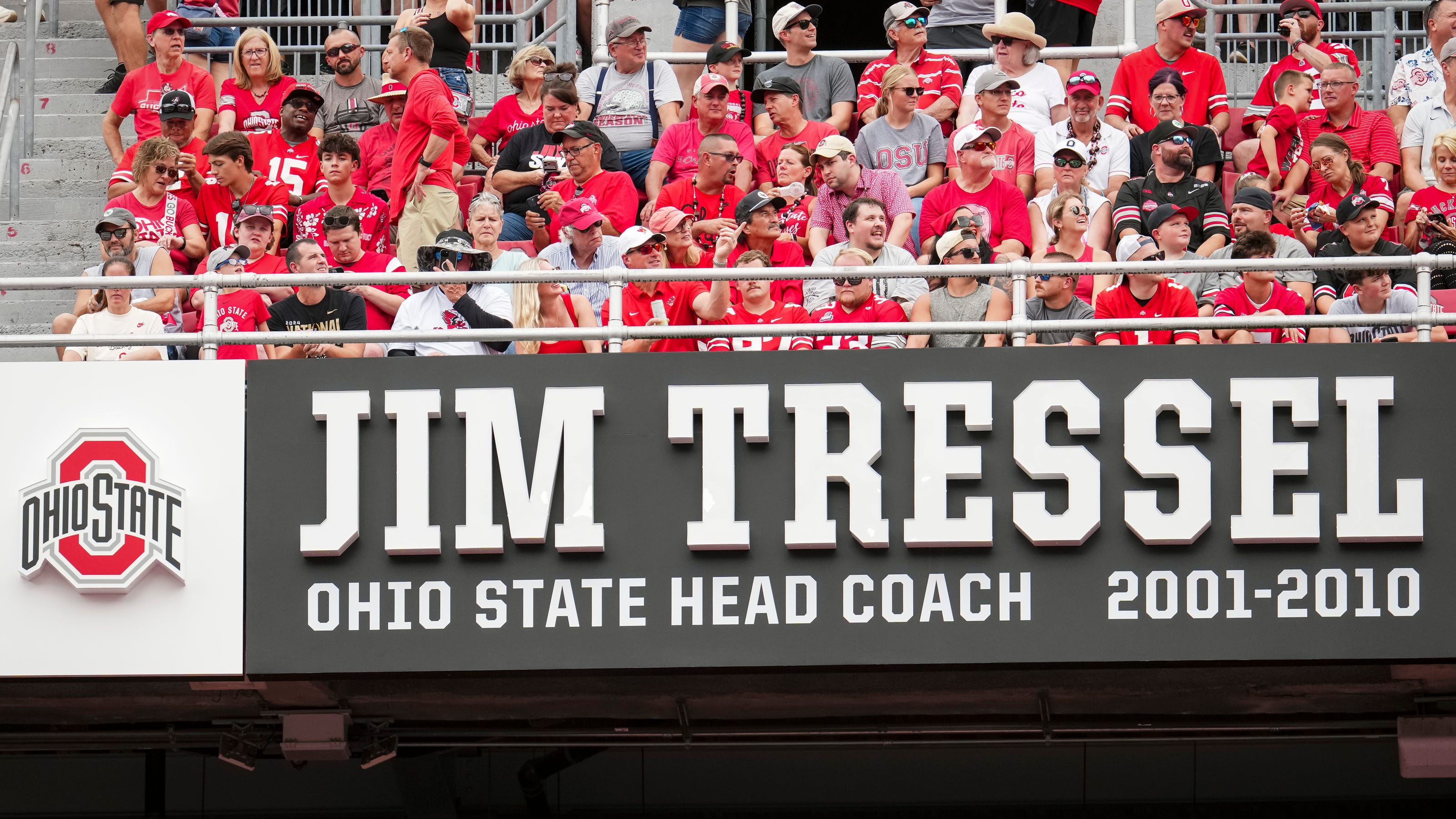 Former Ohio State Football Coach Jim Tressel Enters School Ring of Honor
