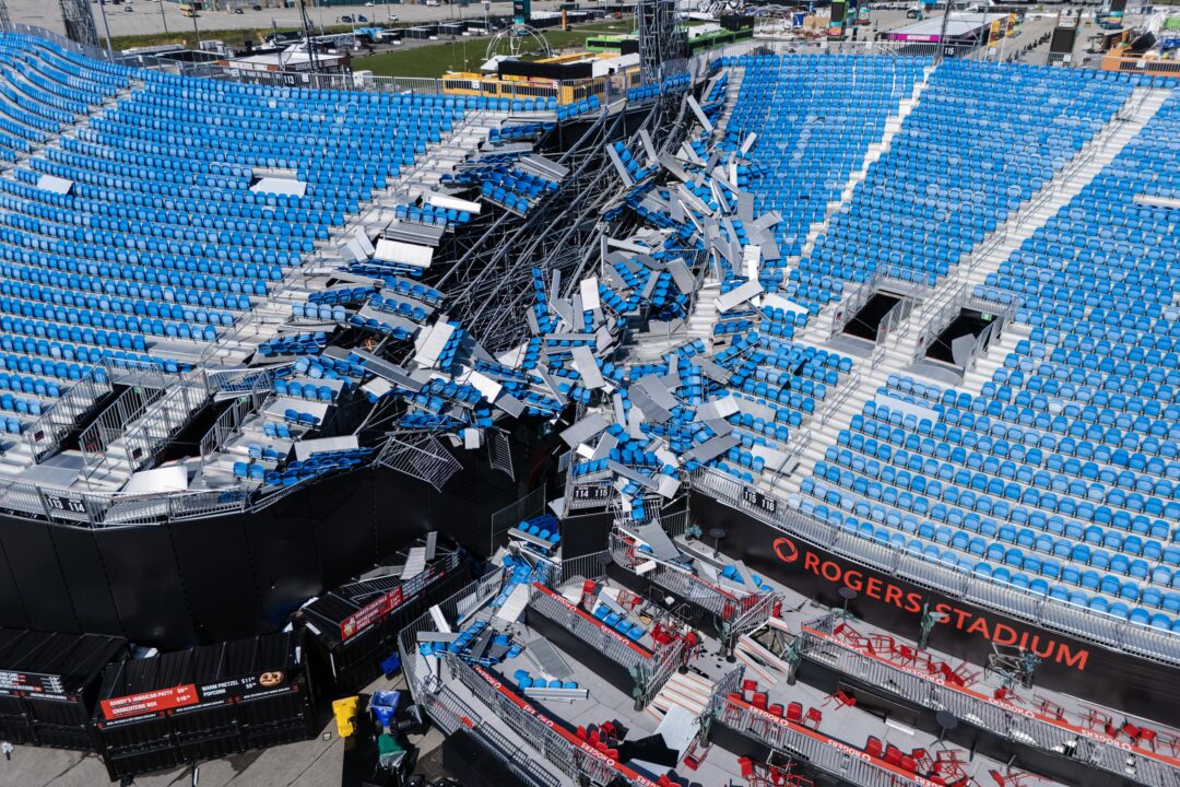 Severe Toronto storm causes extensive damage to Rogers Stadium ahead of major concert.