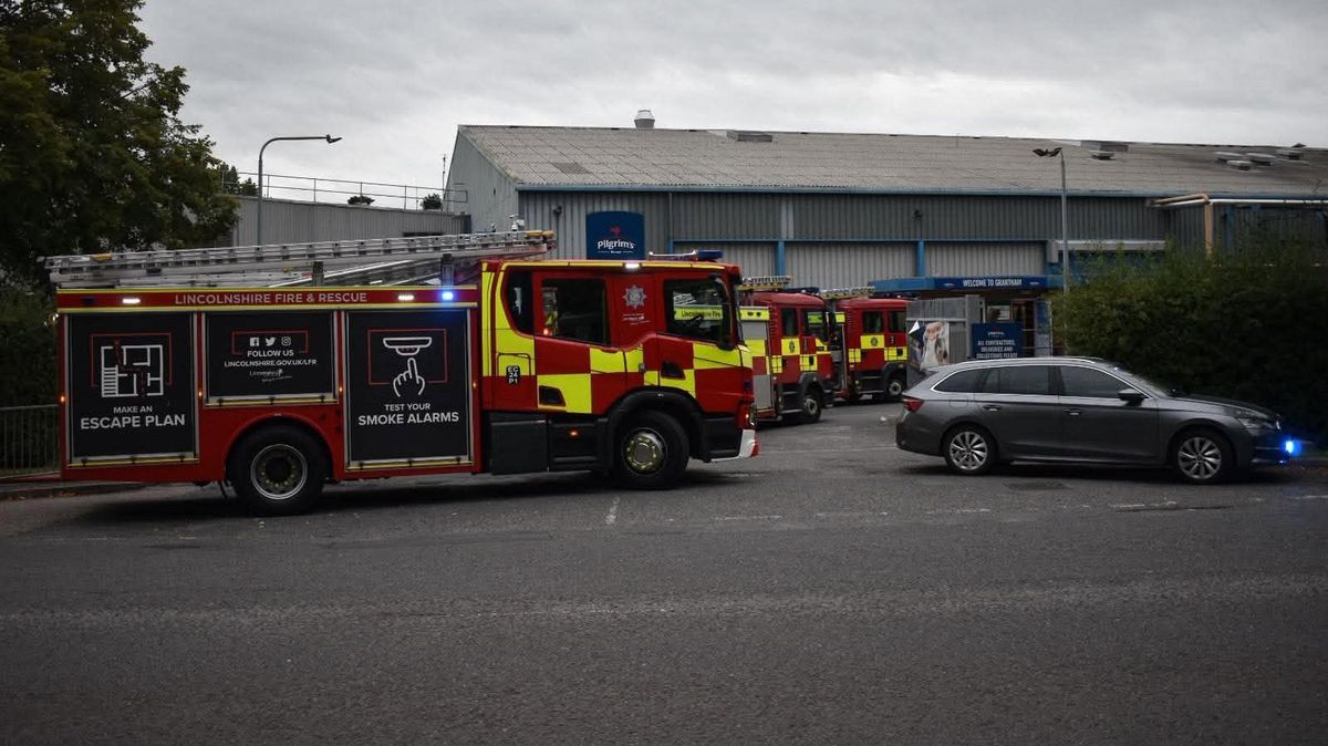 Firefighters Respond to Building Blaze Near Grantham Food-Manufacturing Site