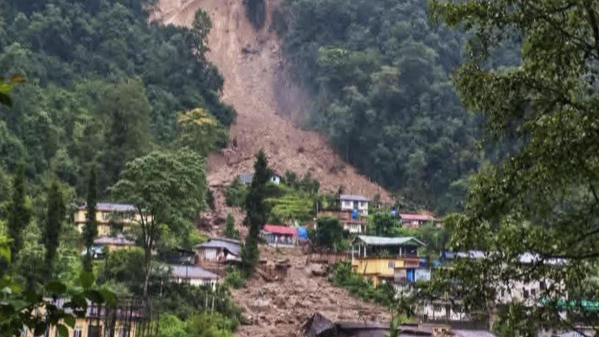 Continuous Heavy Rainfall Triggers Destructive Landslide in West Sikkim, Damaging 30 Homes
