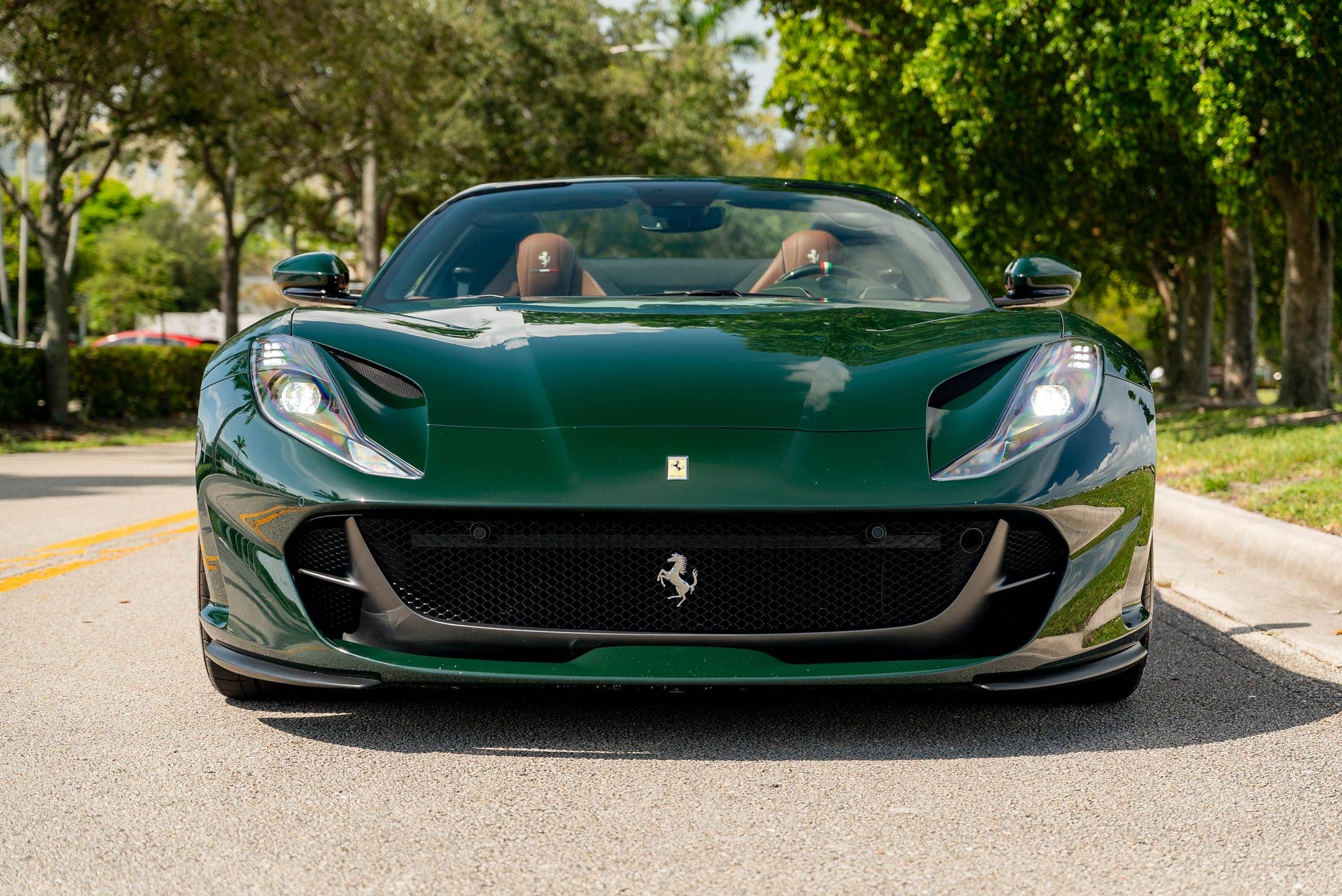 A rare Verde British Racing 2022 Ferrari 812 GTS hits auction with minimal mileage.