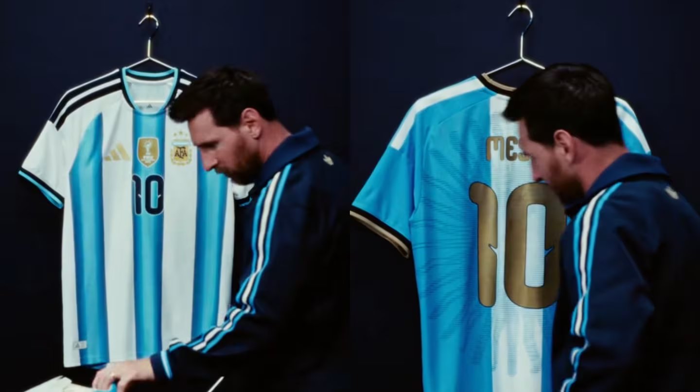 Lionel Messi Unveils Commemorative Gold Jersey Ahead of Final Argentina Match