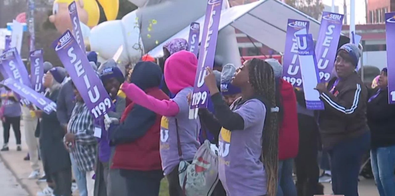 Cleveland Clinic Lutheran Hospital workers launch strike following failed contract negotiations with union.