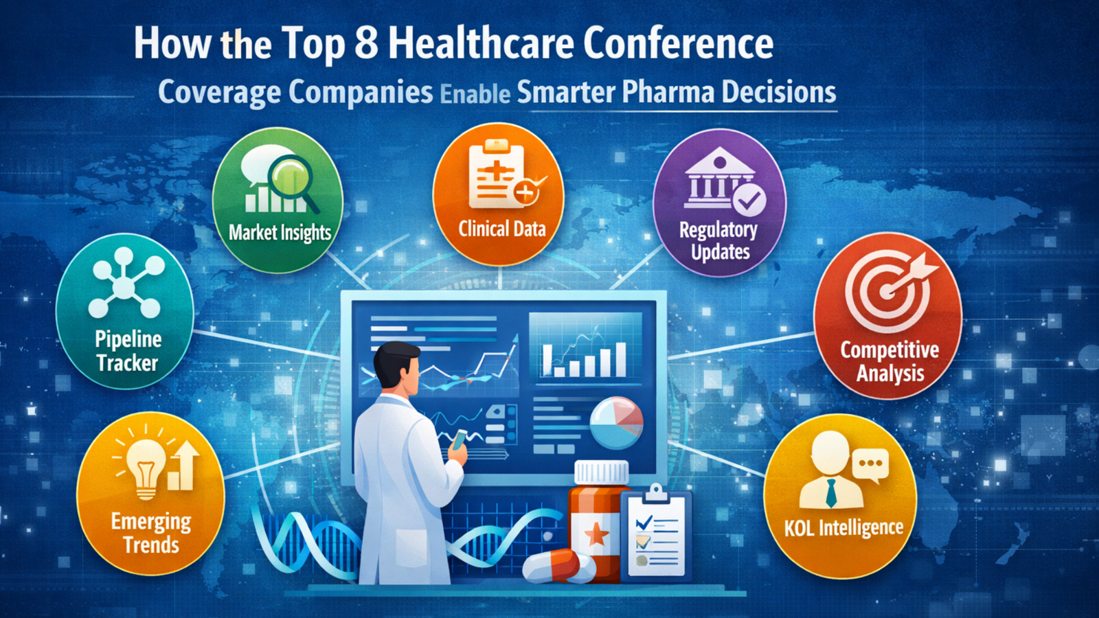 Major healthcare companies emphasize expanded access and new technologies at industry conference.