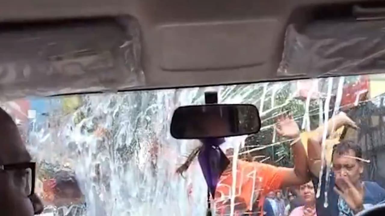 Trinamool Congress MLA Kunal Ghosh’s Car Attacked During Bengal Political Rally
