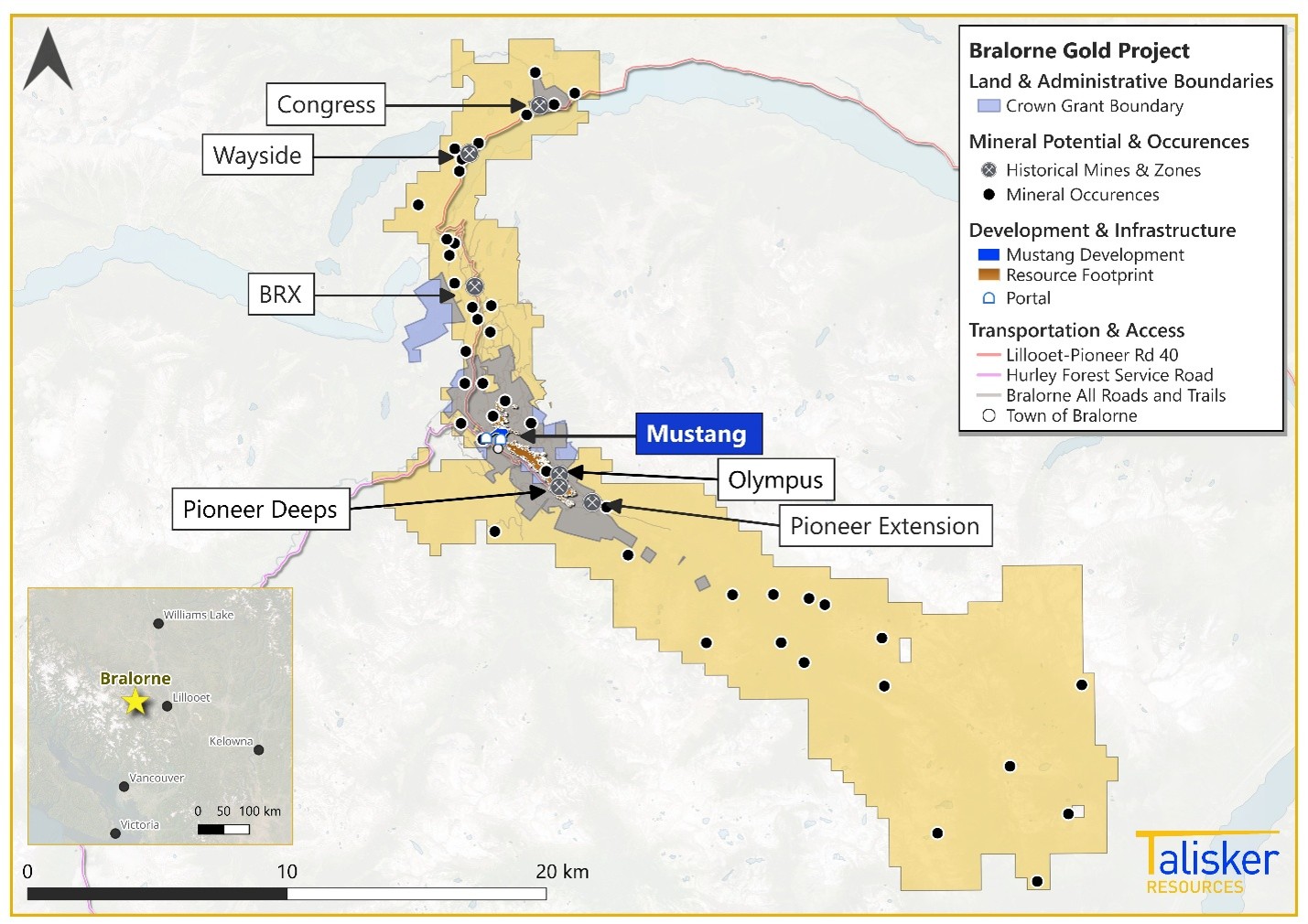 Talisker Resources Reports High-Grade Gold Intersects From Bralorne Project Drilling