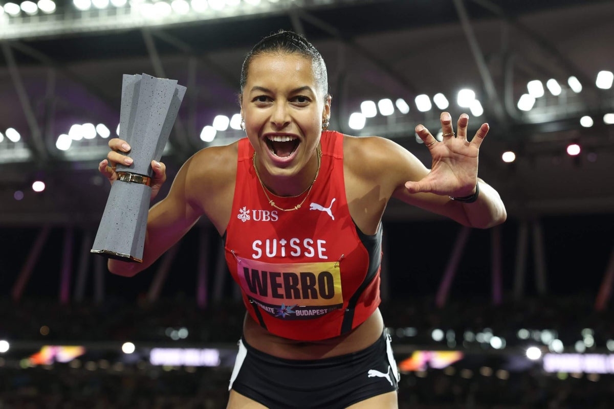 Audrey Werro wins the inaugural Ultimate Championship 800m title in Budapest.