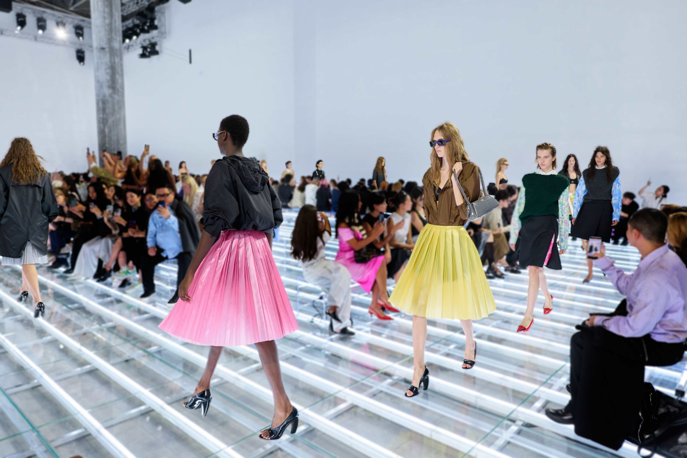 Prada Opens Milan Fashion Week With Subverted Silhouettes And Star-Studded Event